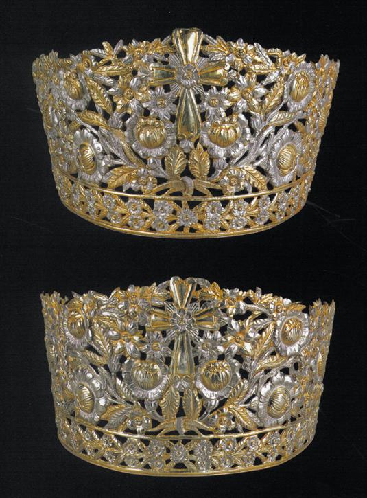 Silver wedding crowns