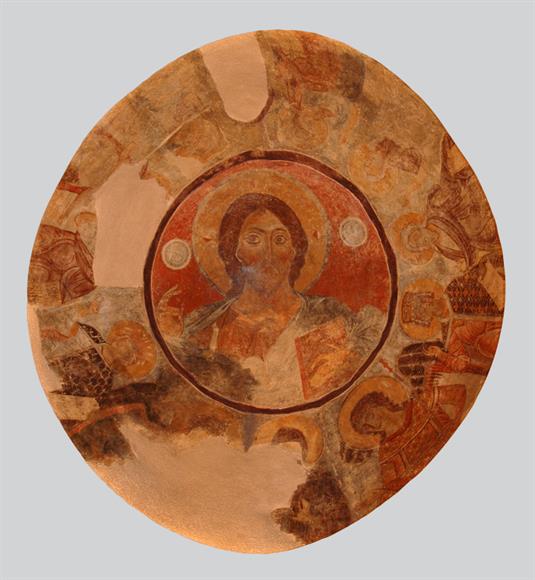 Dome with depictions of the Christ Pantokrator, prophets, angels and the Theotokos