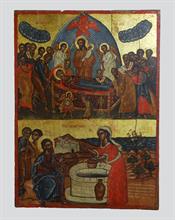 Dormition of the Theotokos and the Samaritan woman's meeting with Jesus.