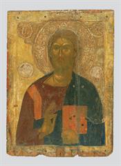 Christ Pantokrator and Cross in leaf