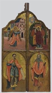 Sanctuary doors with the depiction of the Annunciation, Prophets Moses and Aaron