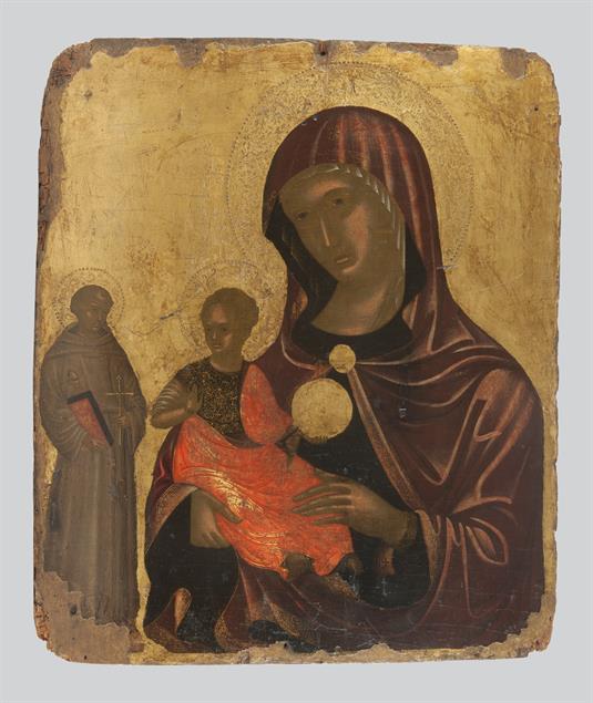 Virgin Madre della Consolazione with Saint Francis